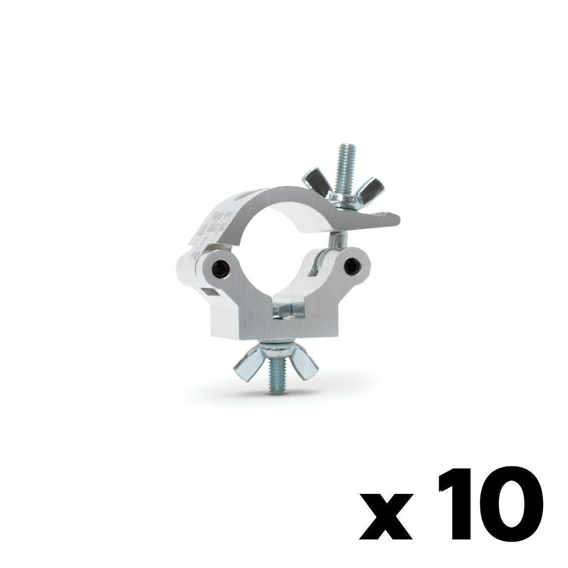 Clamp with bolt + wingnut - SWL 160kg (353lbs) (SF8:1) for 32-35mm (1 1/4"-1 3/8") tube - 10 pcs