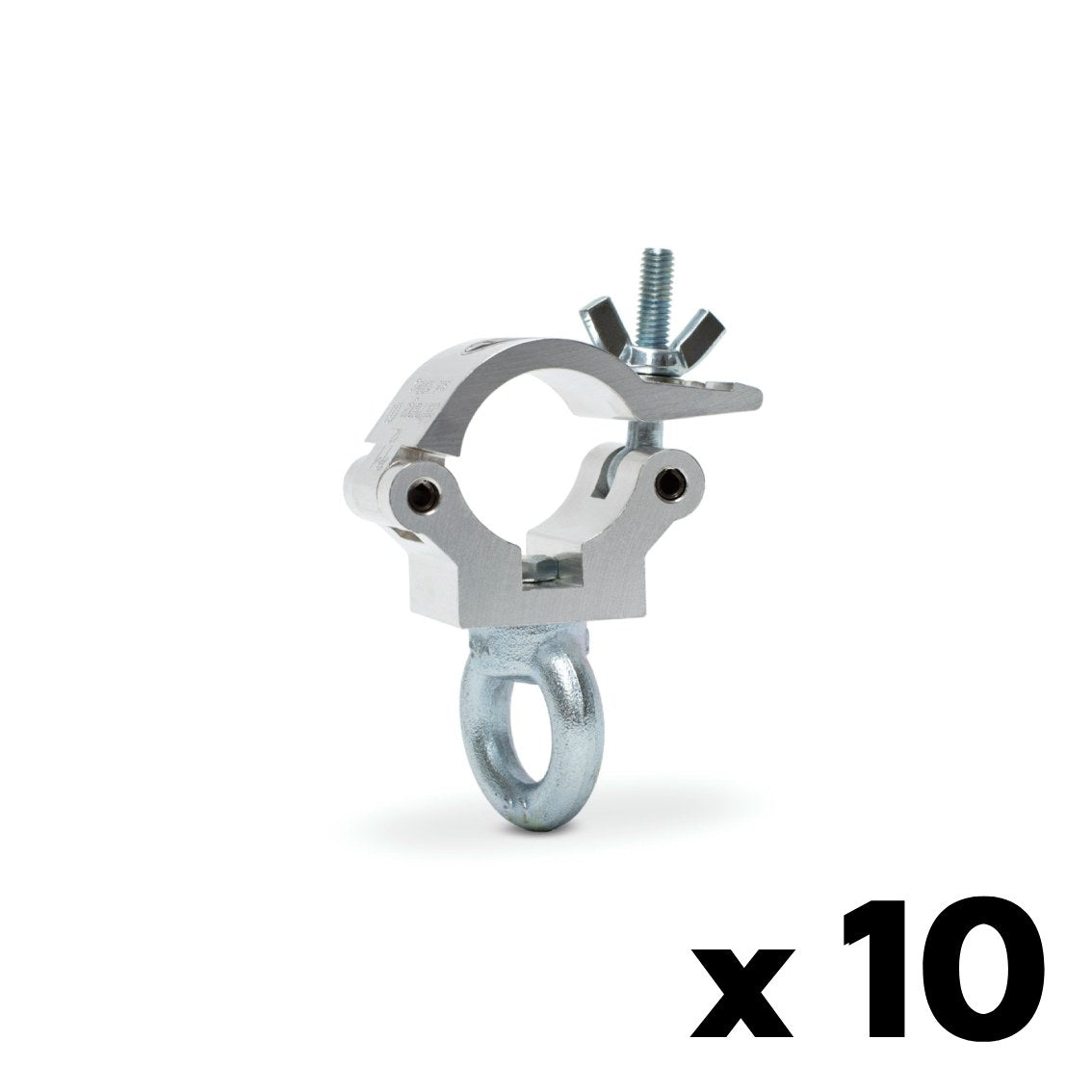 Clamp with lifting eye - SWL 160kg (353lbs) (SF8:1) for 32-35mm (1 1/4"-1 3/8") tube - 10 pcs