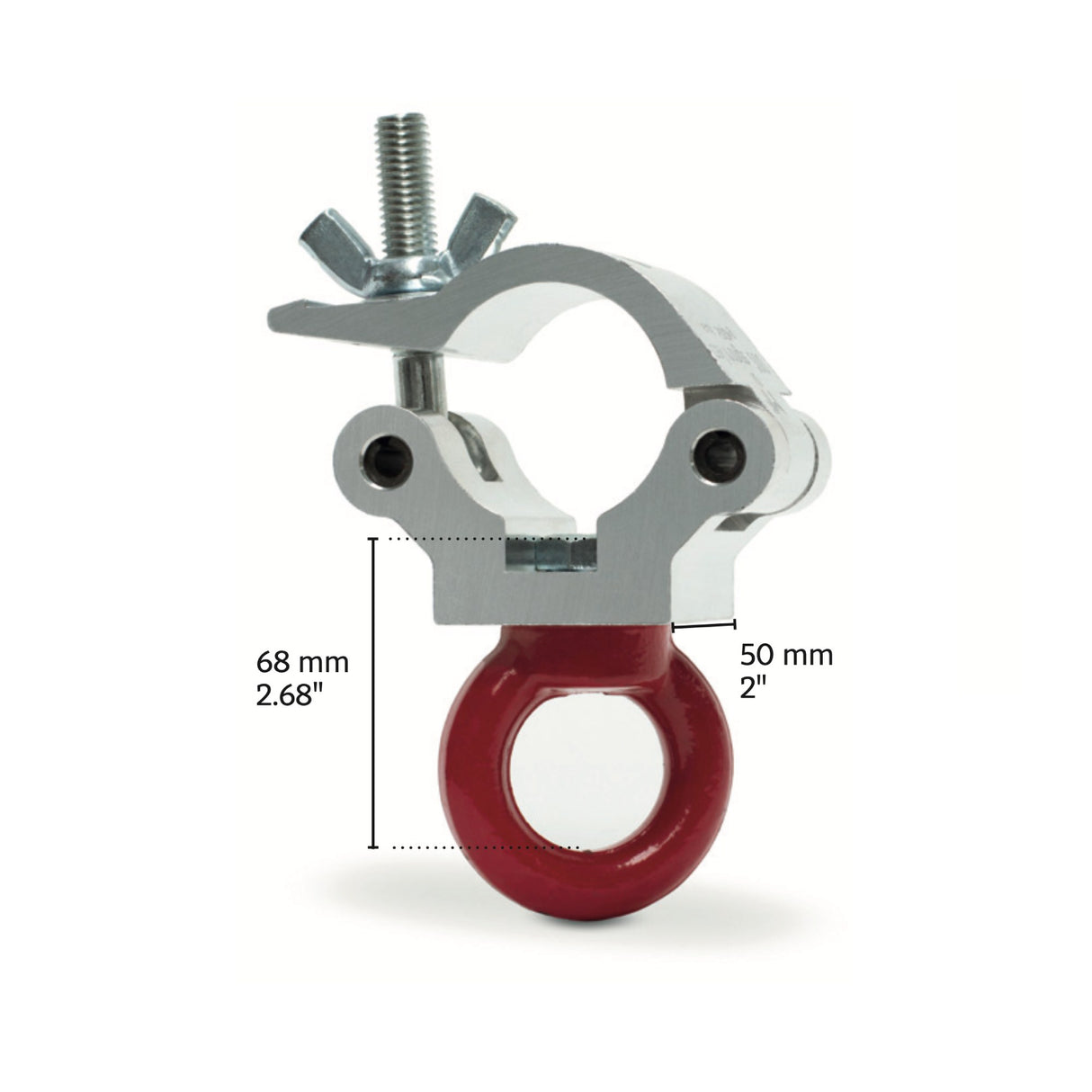 Truss clamp with lifting eye-SWL 650kg (1433lbs) (SF8:1) for 48-51mm (1 7/8"-2") tube