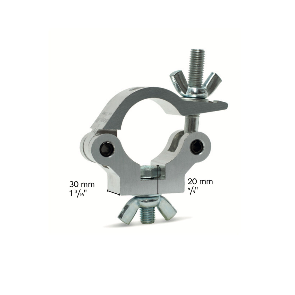 Slim truss clamp with bolt+wingnut-SWL 560kg (1234lbs) (SF8:1) for 48-51mm (1 7/8"-2") tube
