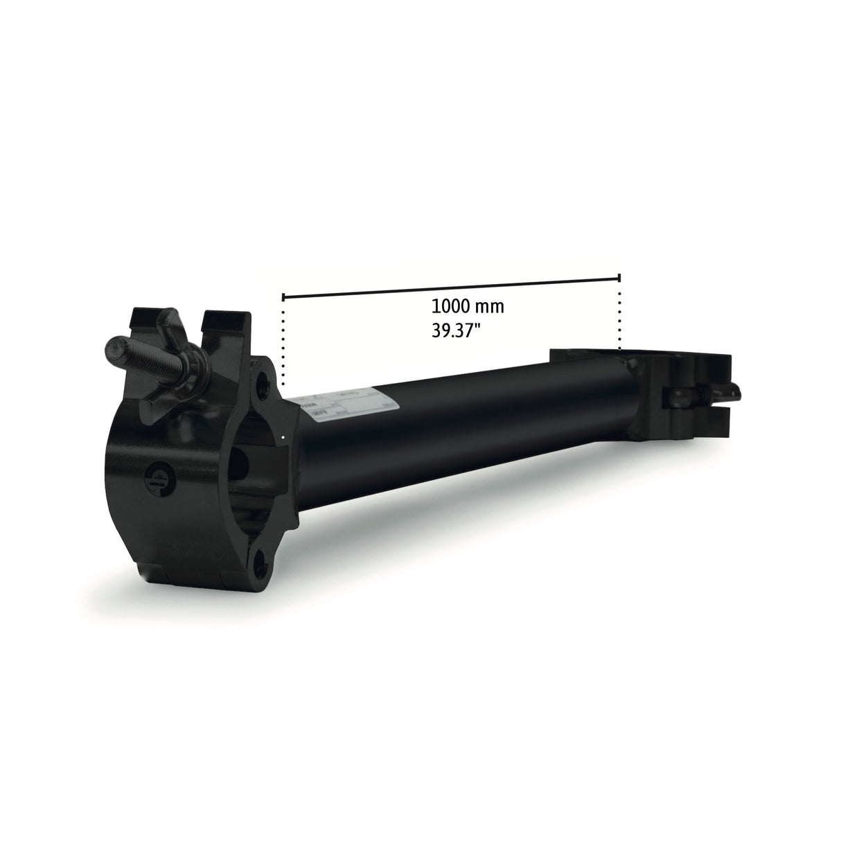 Extended 90° fixed coupler L1000mm for 48-51mm (1 7/8"-2") tube Anodized