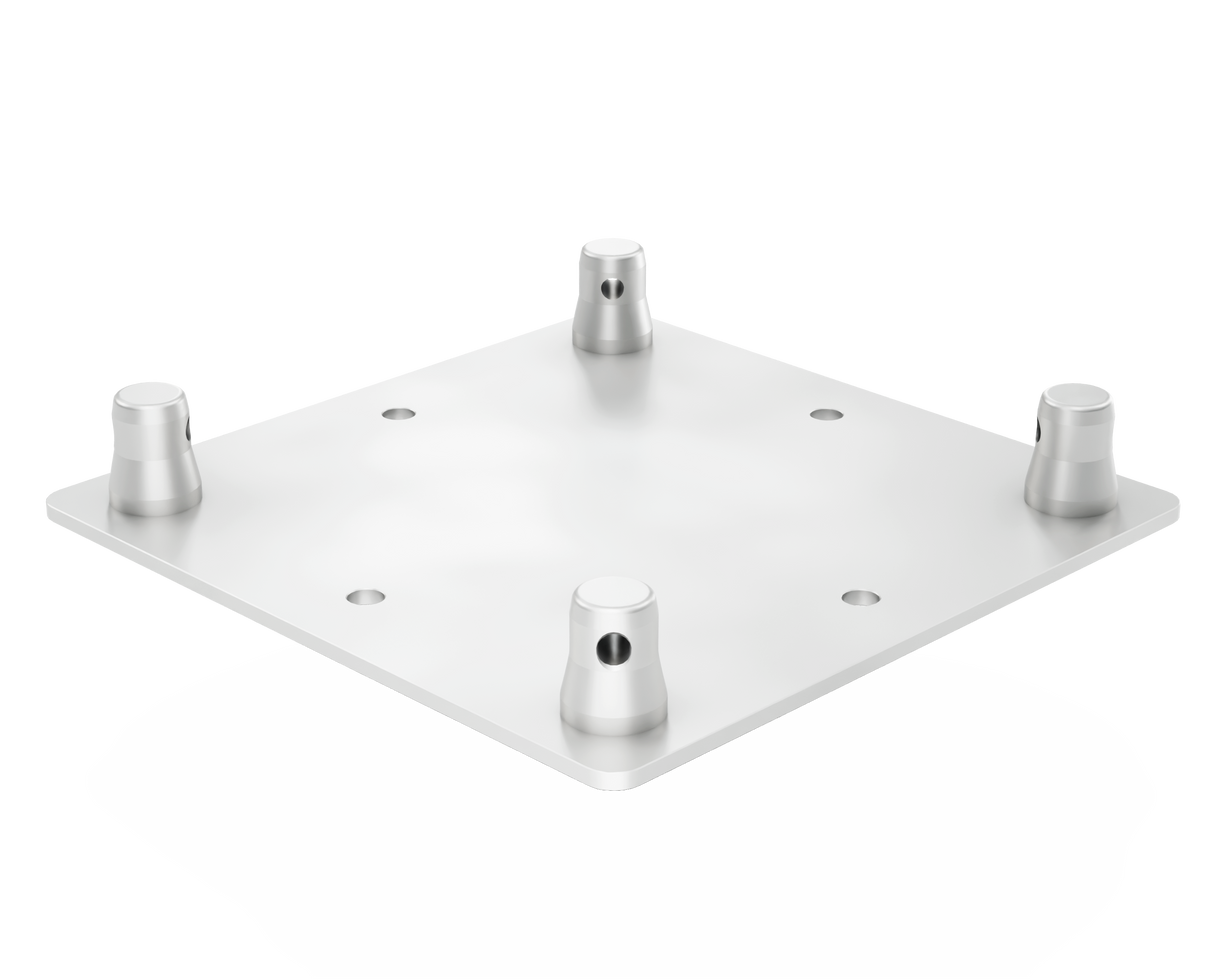 M290U quatro wall plate with half connectors