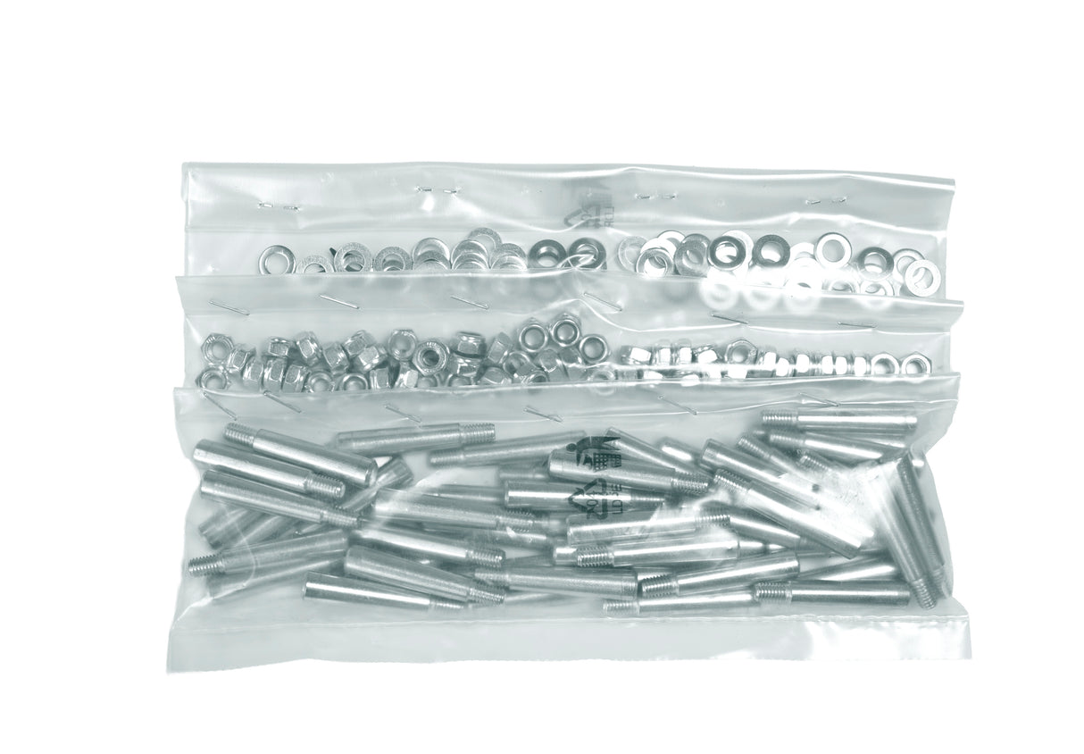 Pin M with thread M6 for truss series M222 - including nuts and washer, 50 pieces