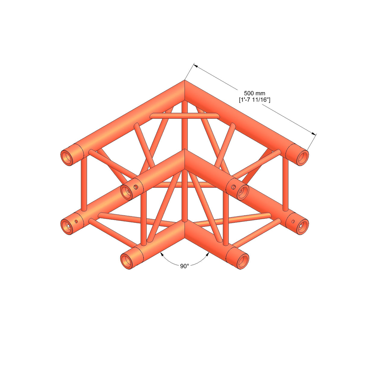M290U quatro 2way 90° truss corner