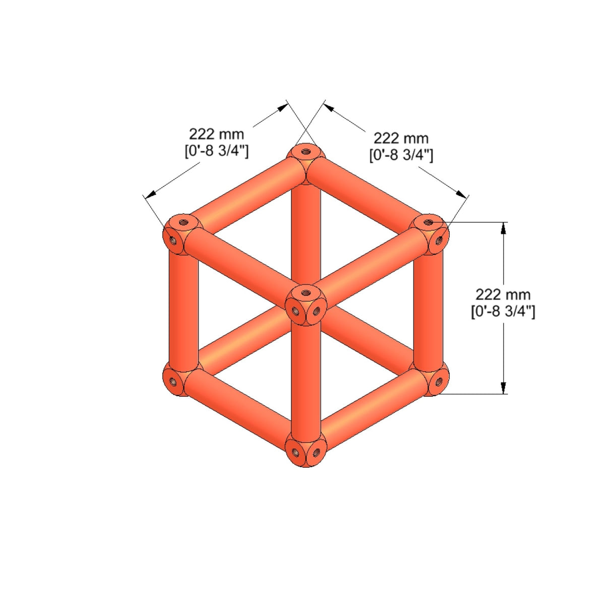Multicube for M222 quatro truss serie-w/o connection kit