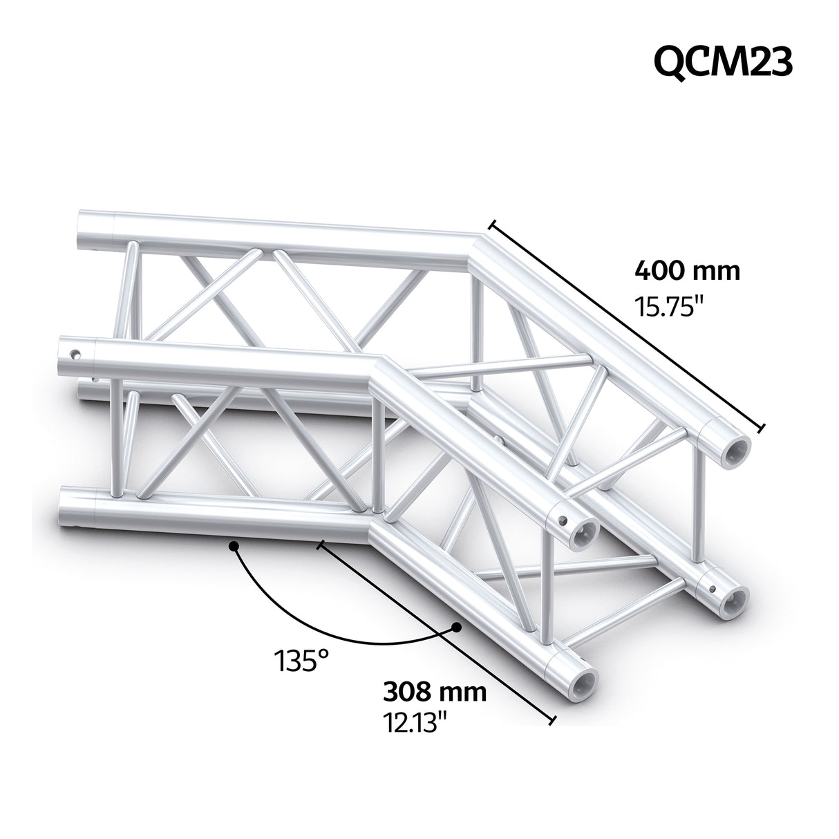 M222 quatro 2way 135° truss corner - Black
