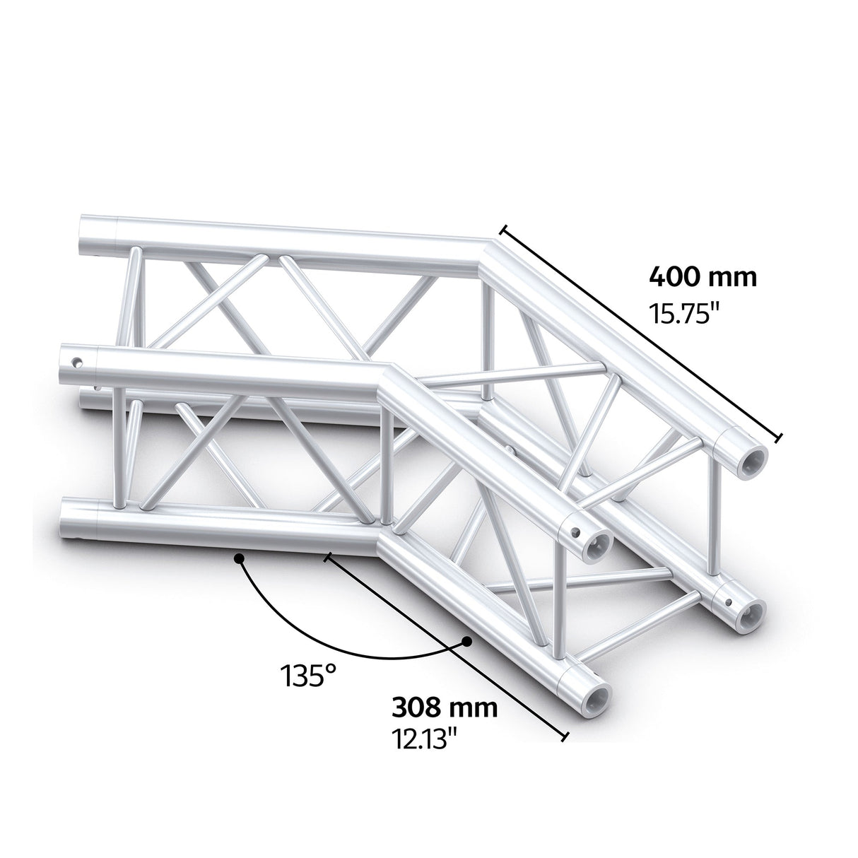 M222 quatro 2way 135° truss corner - Black