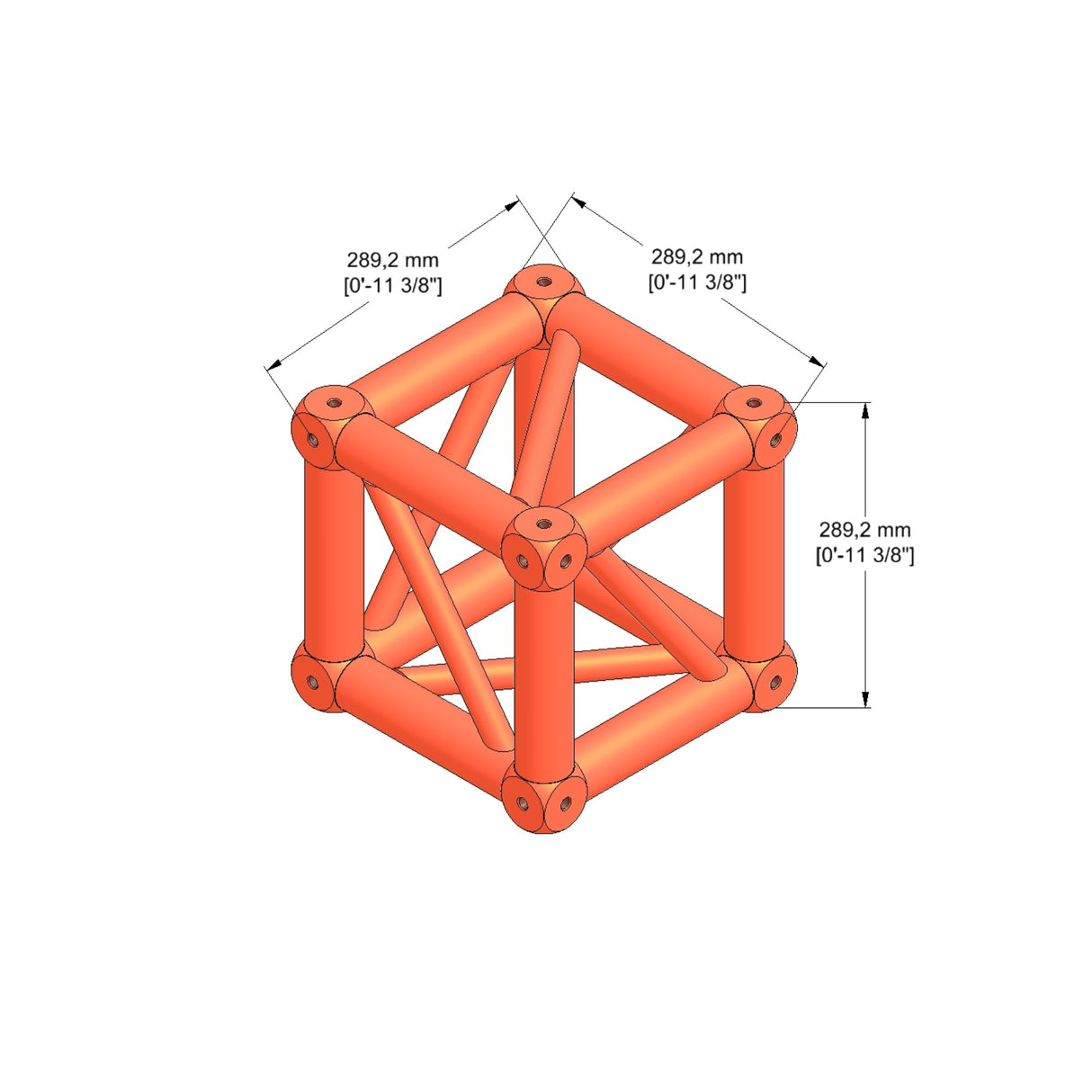 Multicube for M290 quatro truss series-w/o connection kit - Black