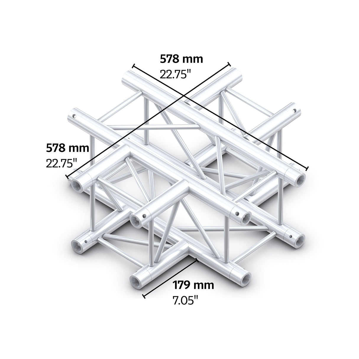 M222 quatro 4way cross piece truss corner - Black