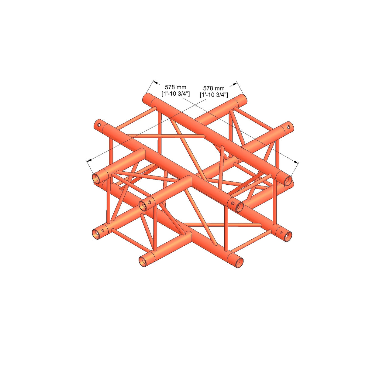 M222 quatro 4way cross piece truss corner
