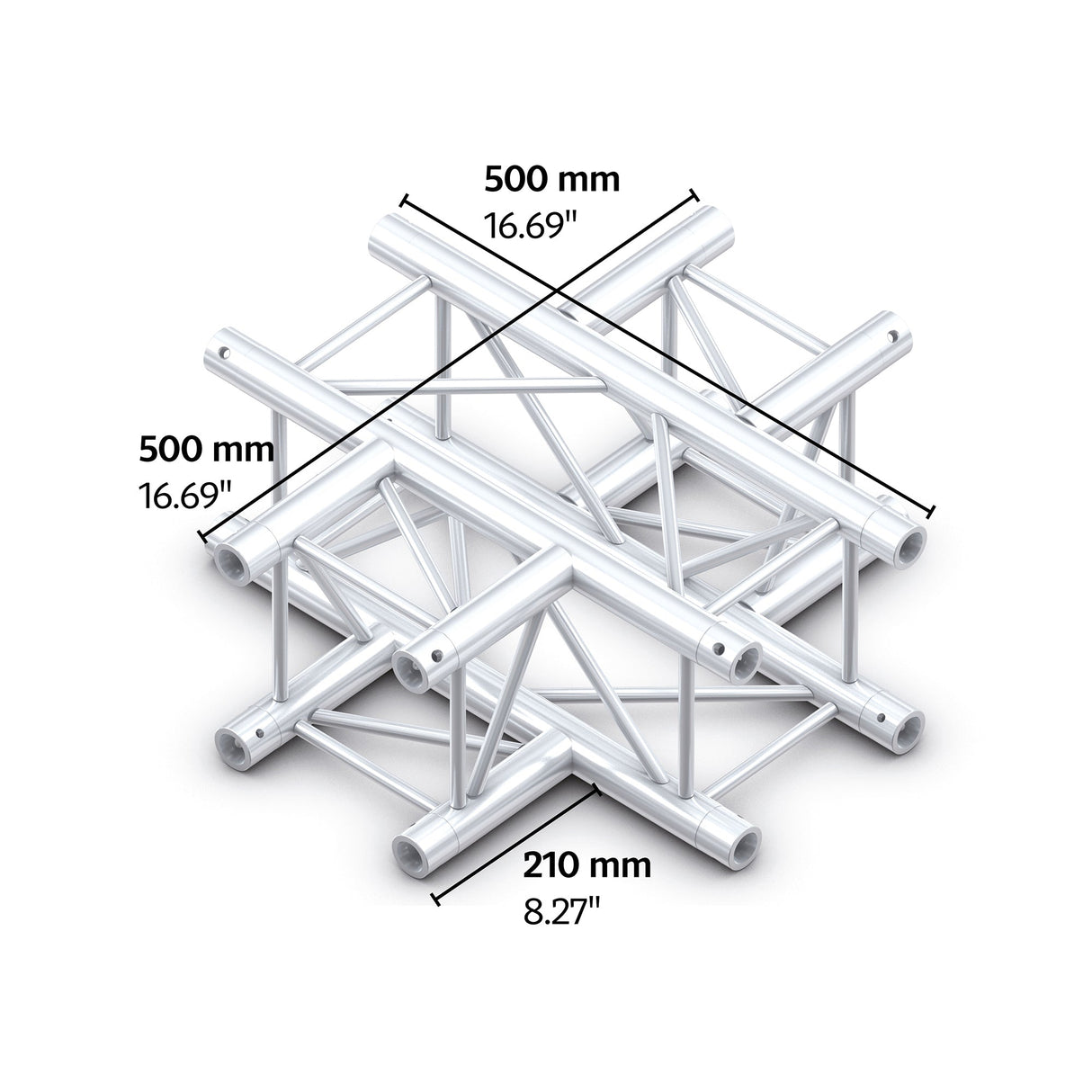 M290U quatro 4way truss cross piece 500x500mm - Black