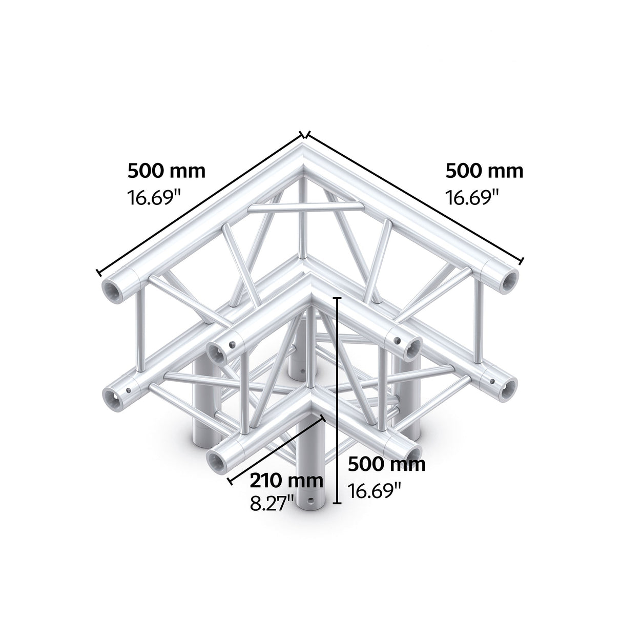 M290U quatro 3way 90° truss corner