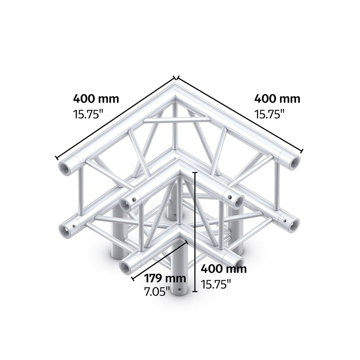 M222 quatro 3way 90° truss corner - Black