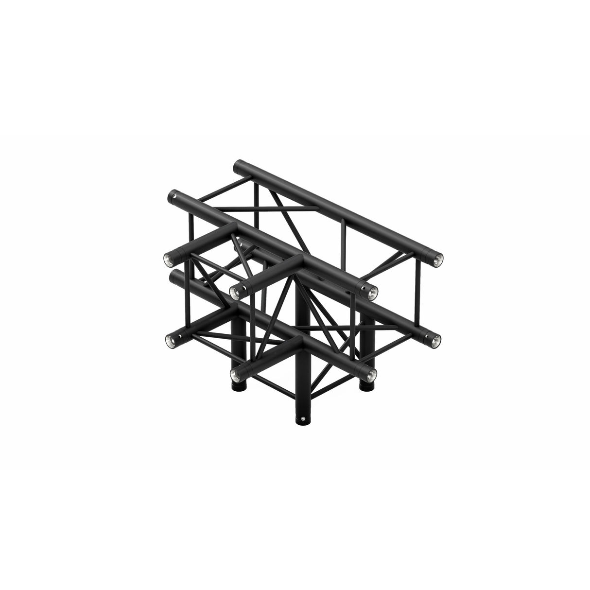 M222 quatro 4way t-piece truss corner leg down - Black