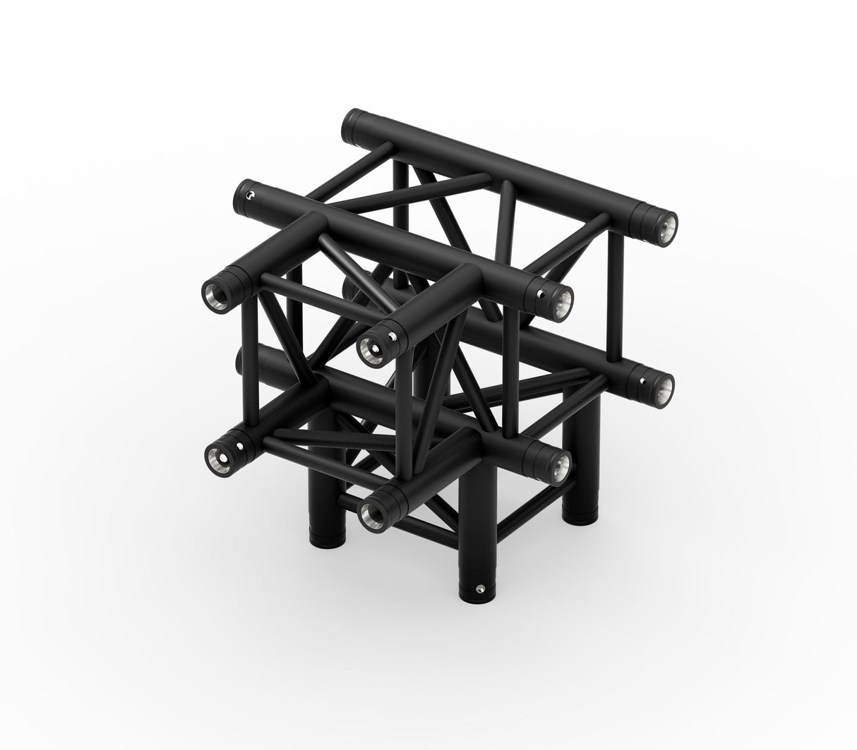 M290U quatro 4way truss tee piece leg down - Black