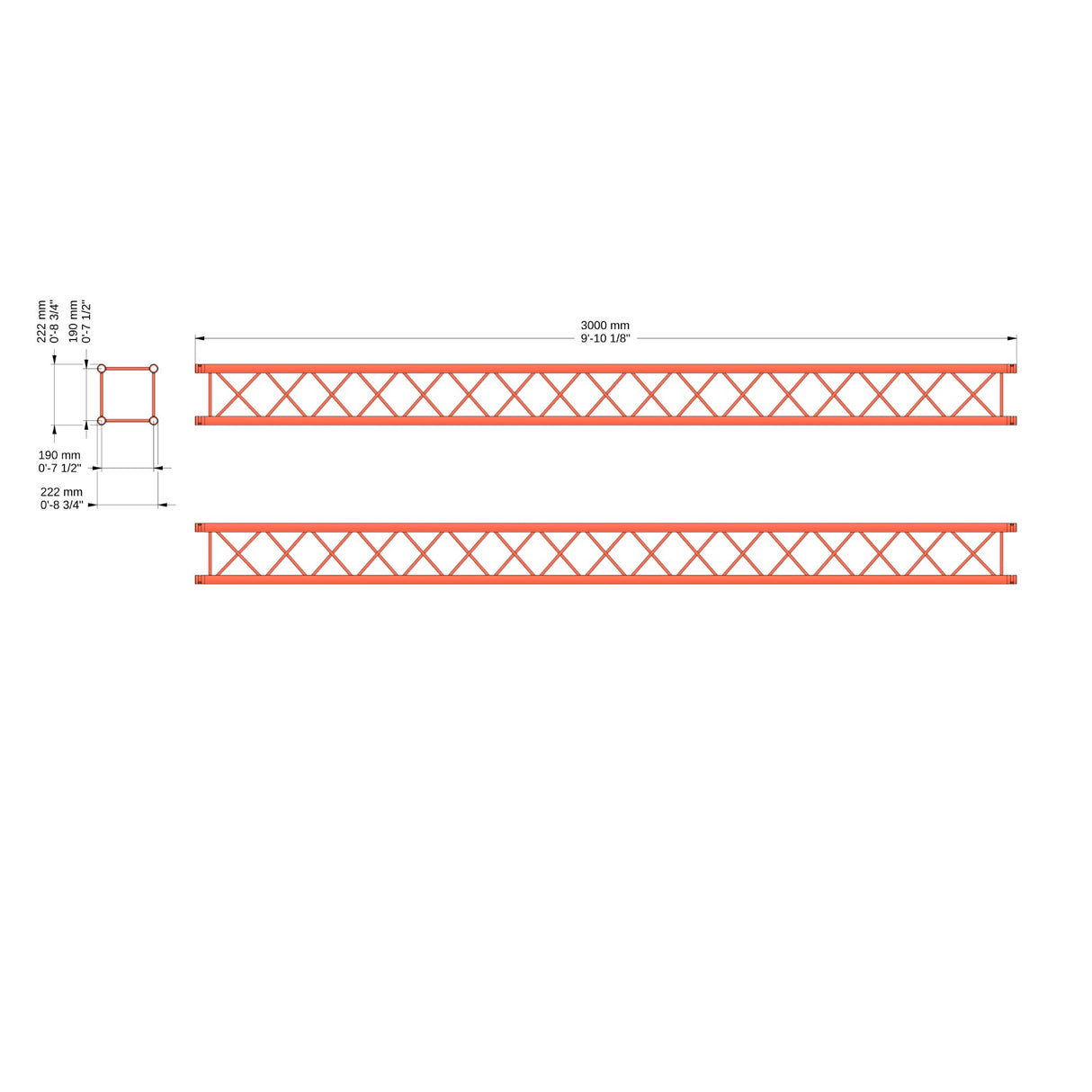 M222 quatro 9.84ft Aluminum Truss