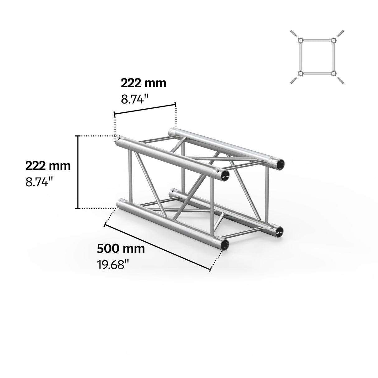 M222 quatro 1.64 ft Aluminum Truss