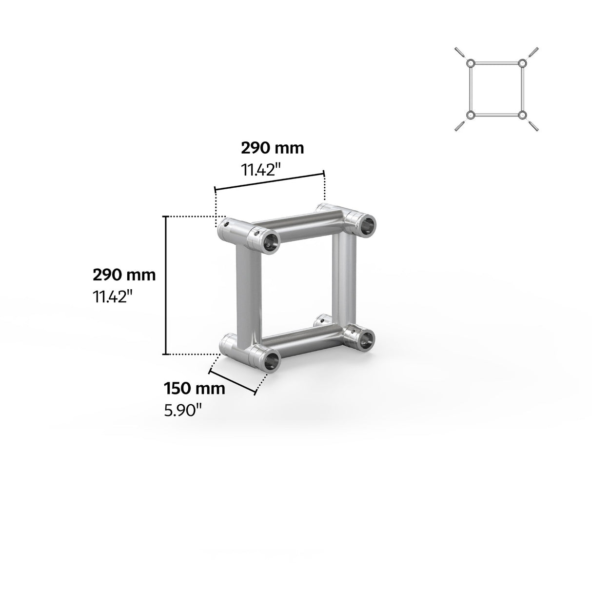 M290U Quatro 0.49 ft Aluminum Truss
