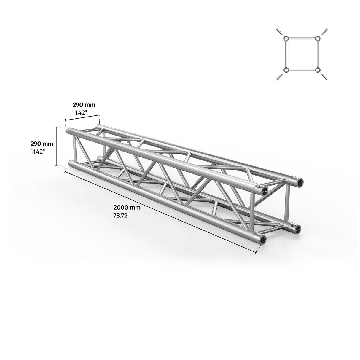 M290U Quatro 6.56 ft Aluminum Truss