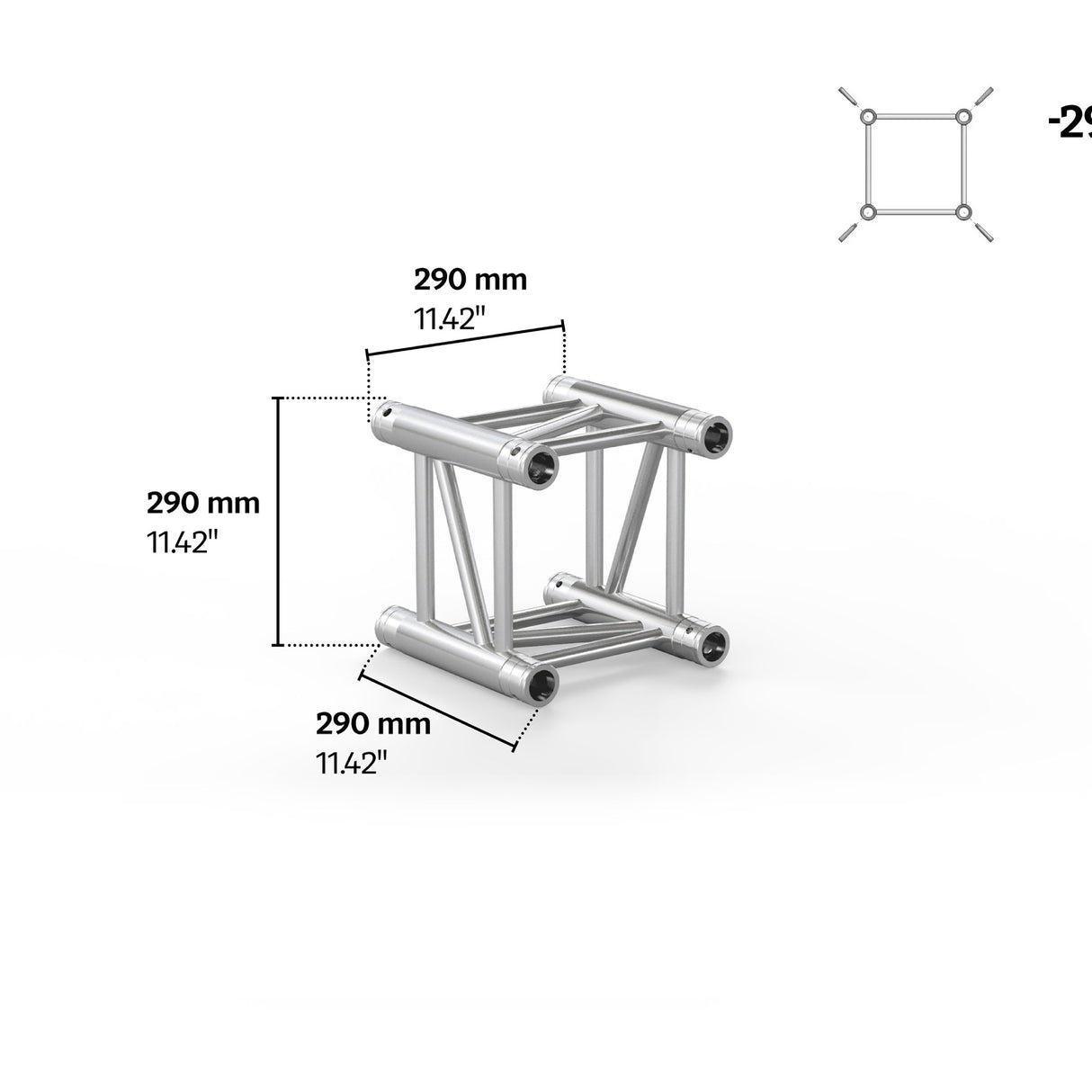 M290U Quatro 0.95 ft Aluminum Truss