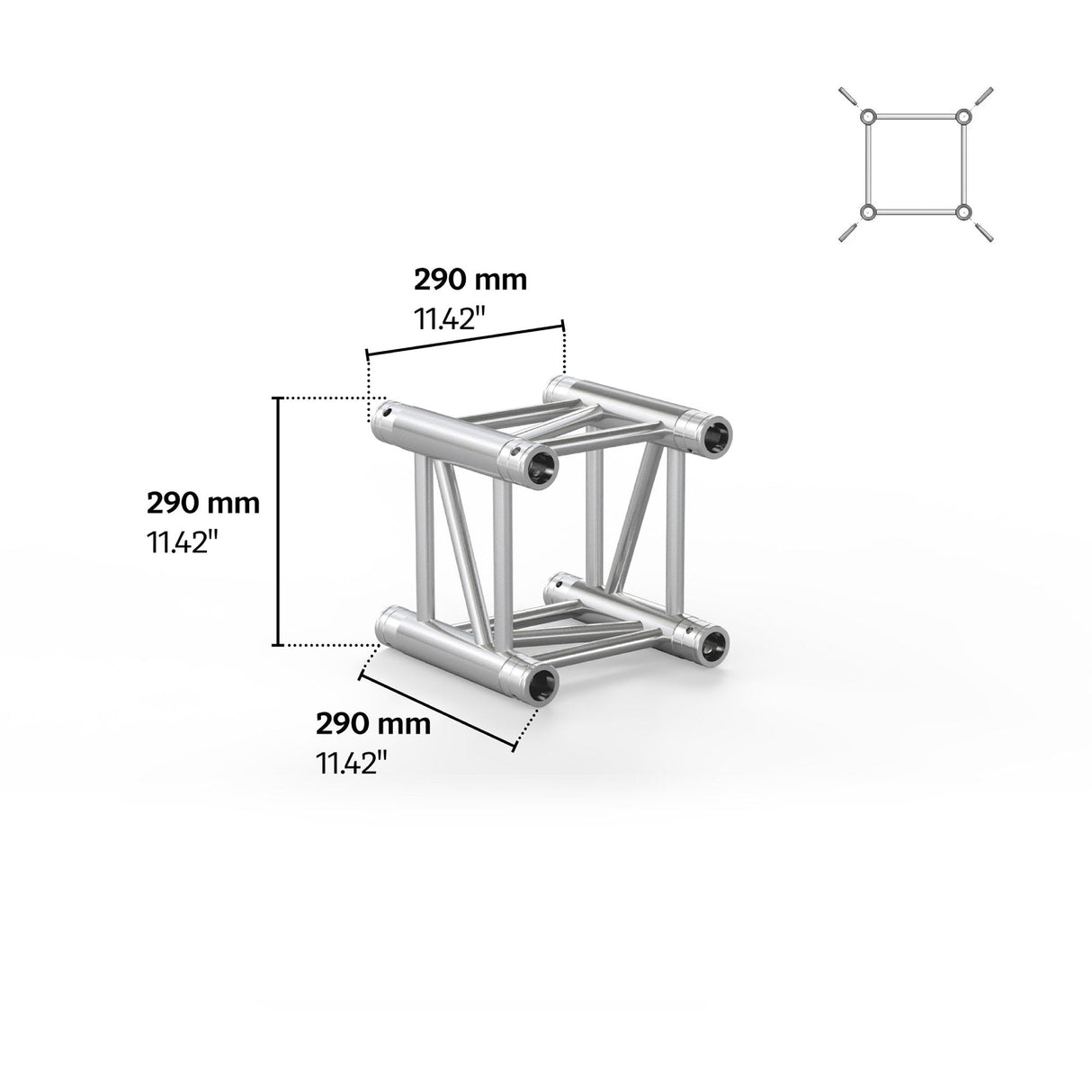 M290U Quatro 0.95 ft Aluminum Truss