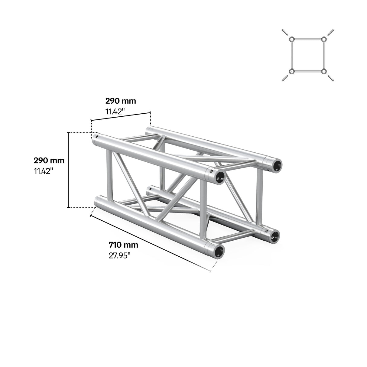 M290U Quatro 2.33 ft Aluminum Truss