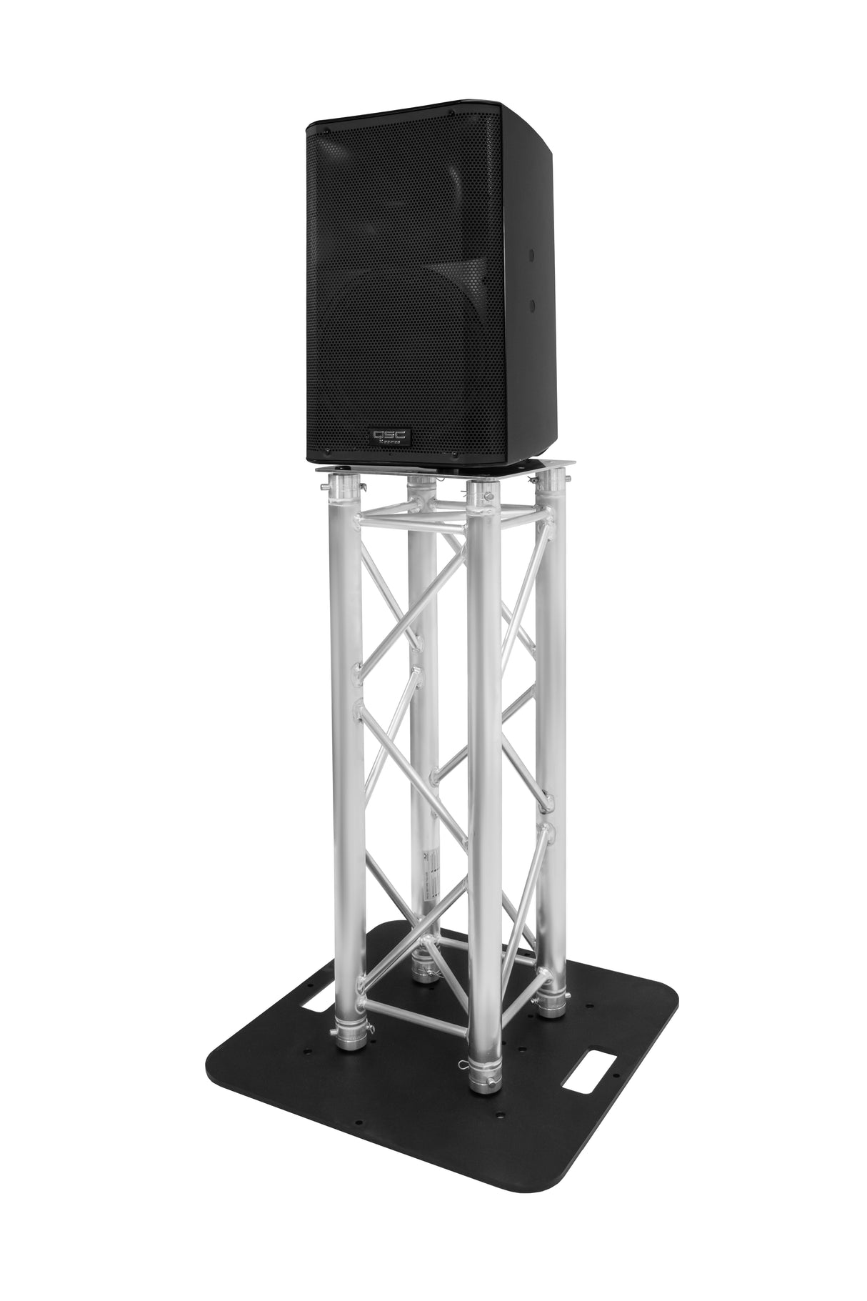 Plate with spigot for top mounted speaker