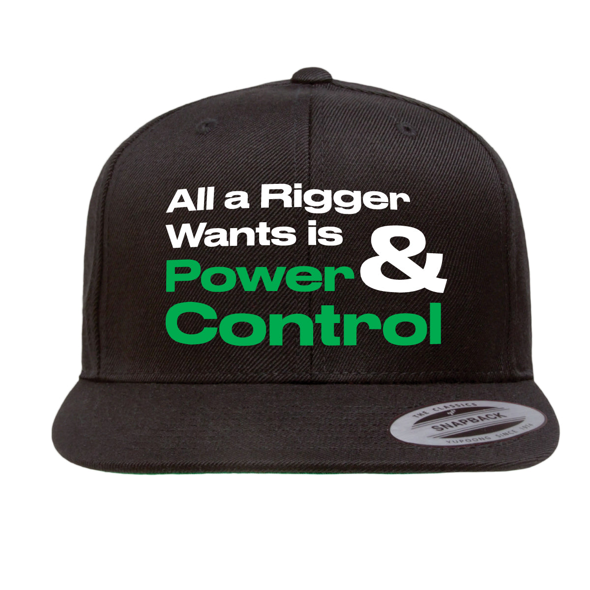 Black Hat Snapback , TOMCAT "All a Rigger Wants", One size
