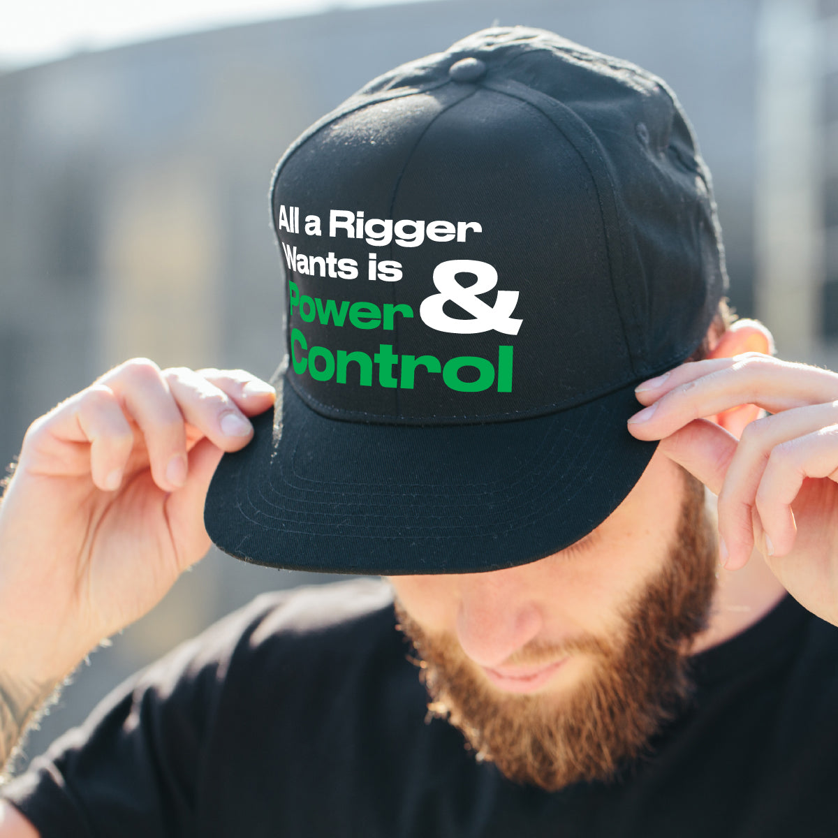 Black Hat Snapback , TOMCAT "All a Rigger Wants", One size