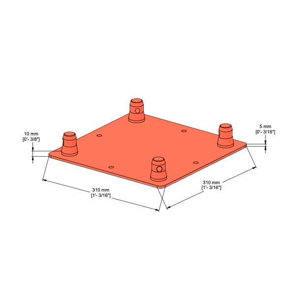 M290U quatro wall plate with half connectors