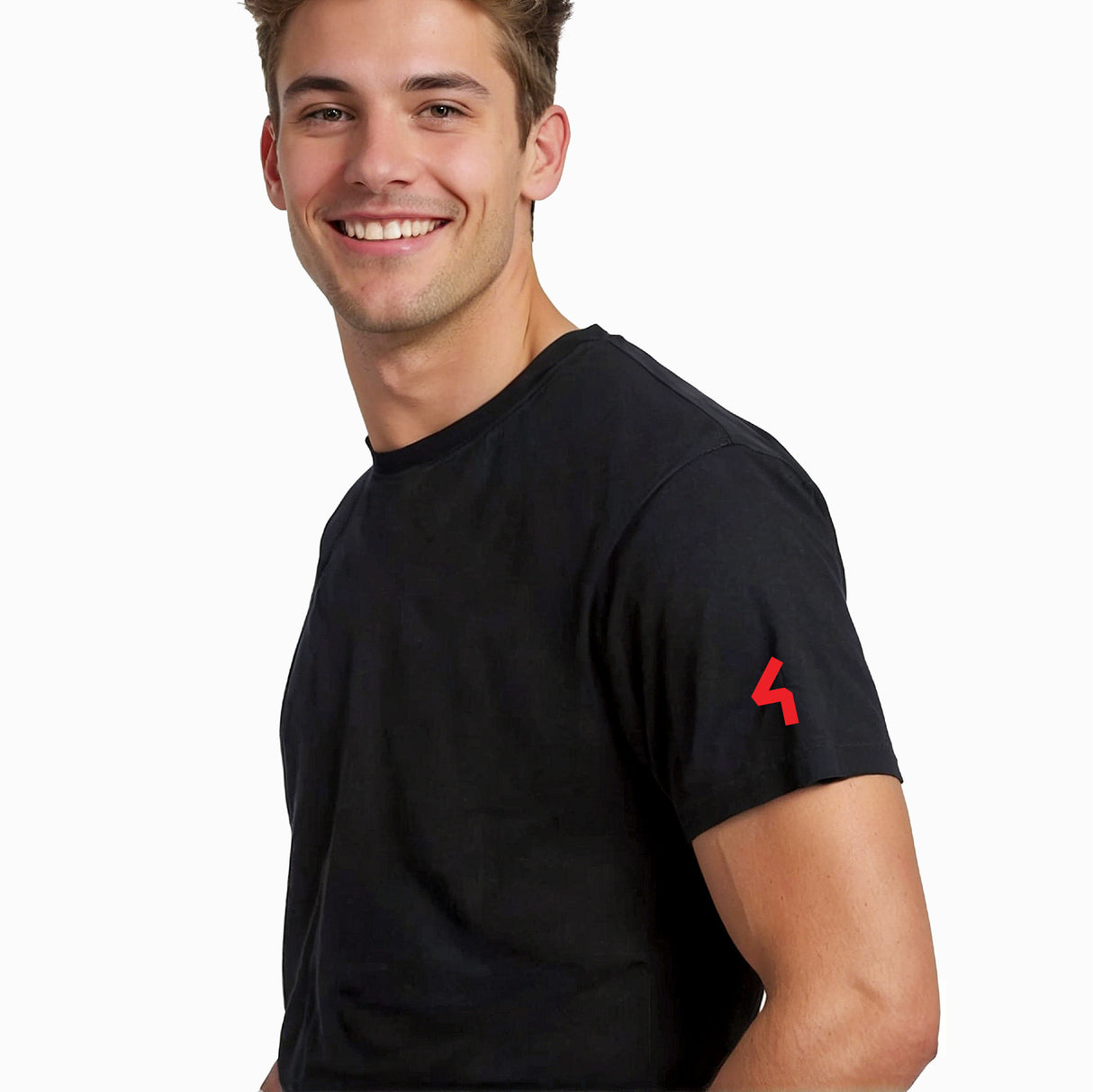 Black T-Shirt Area 4 Crew, Size Large