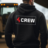 Black Zip Hoodie Area 4 Crew, Size Large