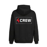 Black Zip Hoodie Area 4 Crew, Size Large