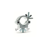 Clamp with bolt + wingnut - SWL 160kg (353lbs) (SF8:1) for 32-35mm (1 1/4"-1 3/8") tube Anodized - 10 pcs