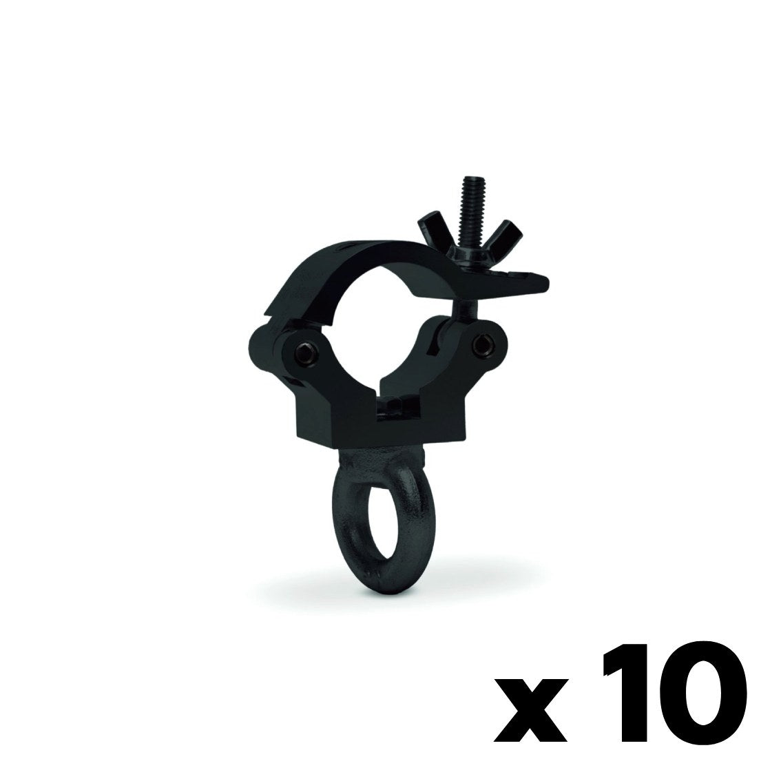 Clamp with lifting eye - SWL 160kg (353lbs) (SF8:1) for 32-35mm (1 1/4"-1 3/8") tube Anodized - 10 pcs