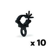 Clamp with lifting eye - SWL 160kg (353lbs) (SF8:1) for 32-35mm (1 1/4"-1 3/8") tube Anodized - 10 pcs