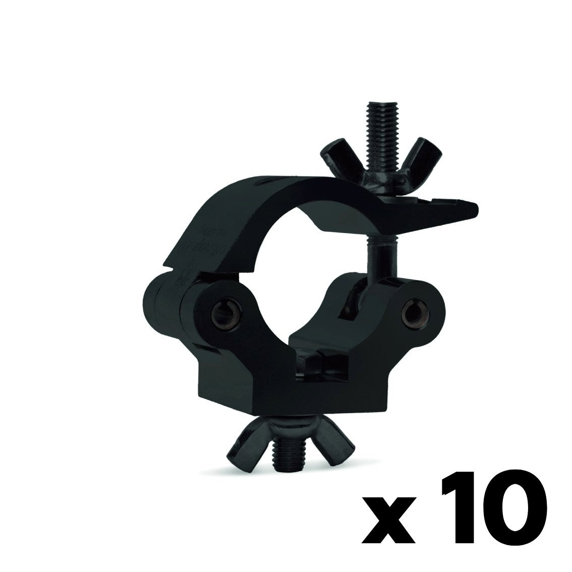 Truss clamp with bolt+wingnut-SWL 650kg (1433lbs)  for 48-51mm (1 7/8"-2") tube Anodized - 10 pcs