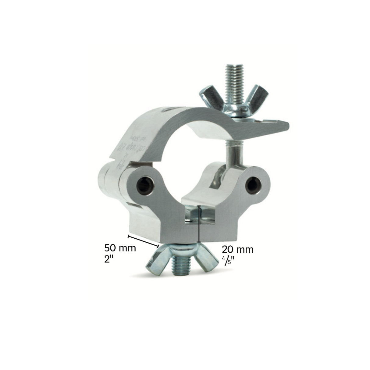 Truss clamp with bolt+wingnut-SWL 650kg (1433lbs) for 48-51mm (1 7/8"-2") tube
