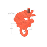 Truss clamp with lifting eye-SWL 340kg (750lbs) (SF5:1) for 48-51mm (1 7/8"-2") tube - 10 pcs
