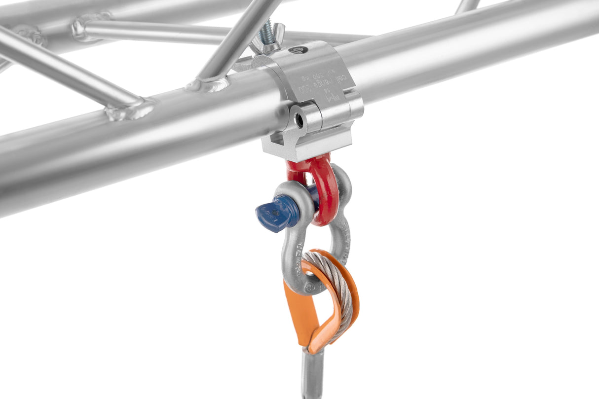 Truss clamp with lifting eye-SWL 650kg (1433lbs) (SF8:1) for 48-51mm (1 7/8"-2") tube - 10 pcs