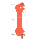 Extended parallel coupler L500 mm for 48-51mm (1 7/8"-2") tube