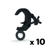 Quick truss clamp with lifting eye-SWL 360kg (794lbs) (SF8:1) for 38-51mm (1 1/2"-2")  tube Anodized - 10 pcs