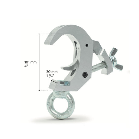 Quick truss clamp with lifting eye-SWL 360kg (794lbs) (SF8:1) for 38-51mm (1 1/2"-2")  tube - 10 pcs