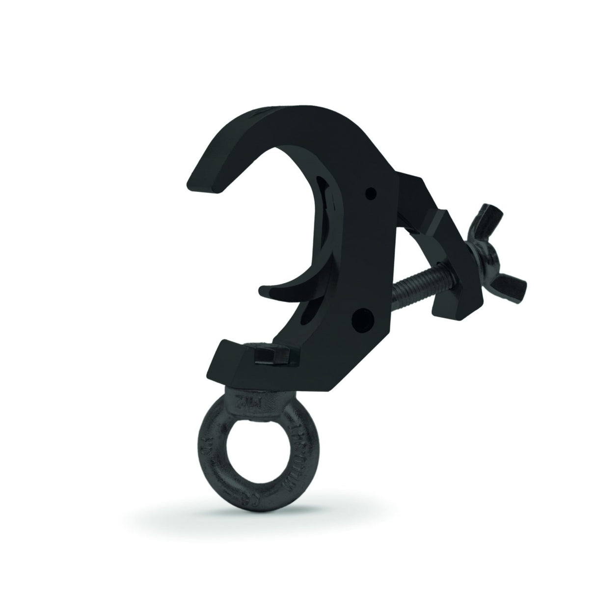 Quick truss clamp with lifting eye-SWL 360kg (794lbs) (SF8:1) for 38-51mm (1 1/2"-2")  tube Anodized