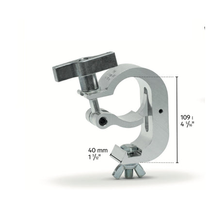 Truss clamp with bolt+large wingnut-SWL 350kg (771lbs) SF8:1) for 48-51mm (1 7/8"-2") tube Anodized - 10 pcs