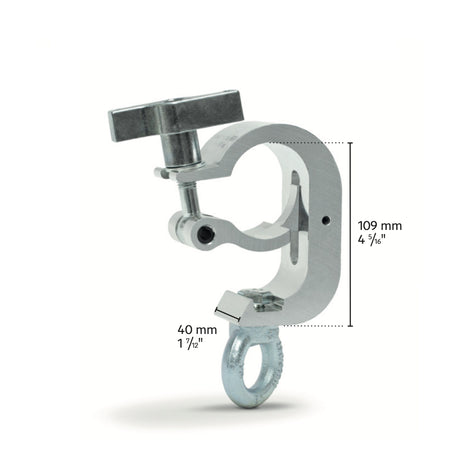 Truss clamp with lifting eye-SWL 350kg (771lbs) (SF8:1) for 48-51mm (1 7/8"-2") tube Anodized - 10 pcs