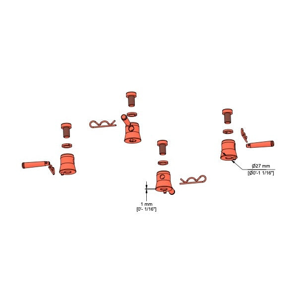 Parcel for multicube truss serie M222 (4xCON77M+4xPM+4xSRPM)