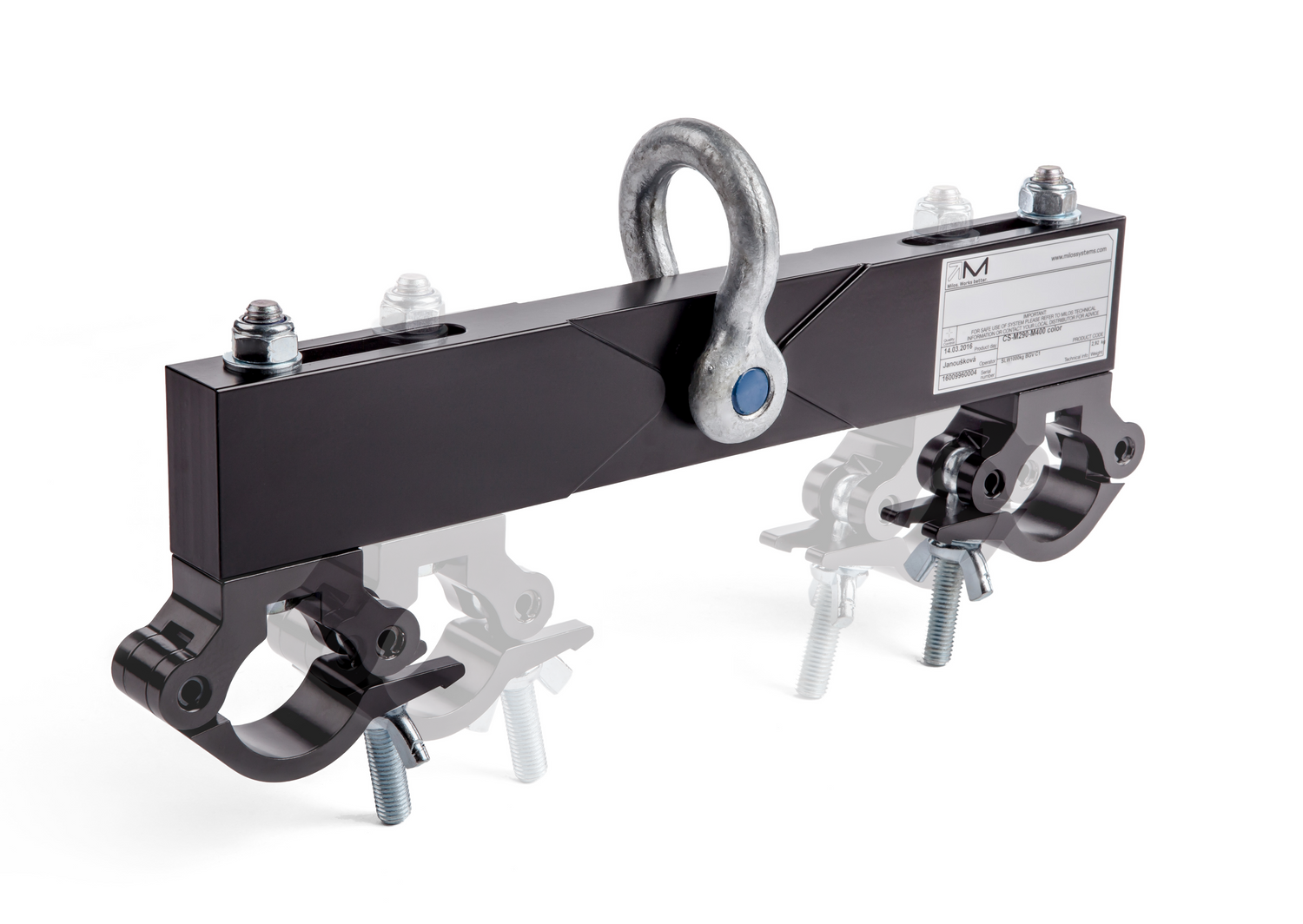 Ceiling support for M290-M390-M400 truss series black, SWL1000kg(2204.2lbs)