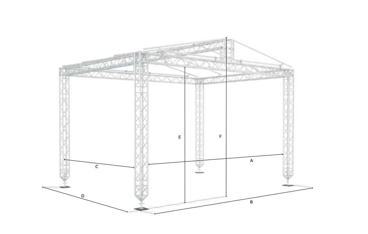 MR0 No Guy Wires Saddle Roof 6x5 m (19.68' x 16.40')