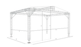 MR0 No Guy Wires Saddle Roof 8x6 m (26.25' x 19.69')